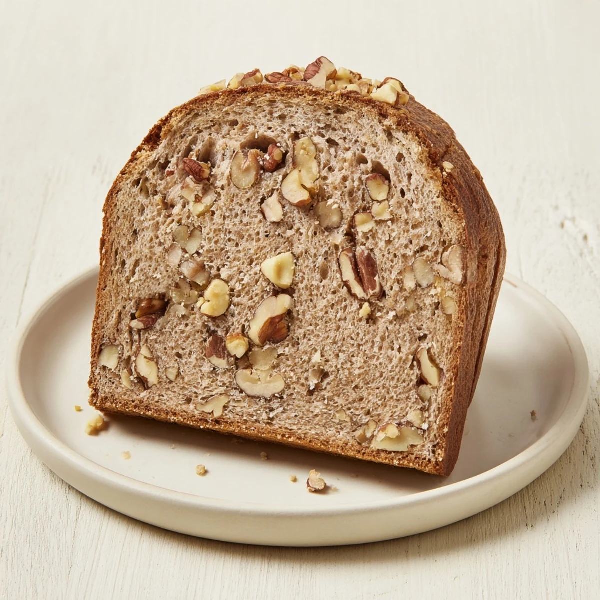Freshly baked nutty whole wheat loaf bread: a hearty, crusty loaf with a lovely, inviting aroma.