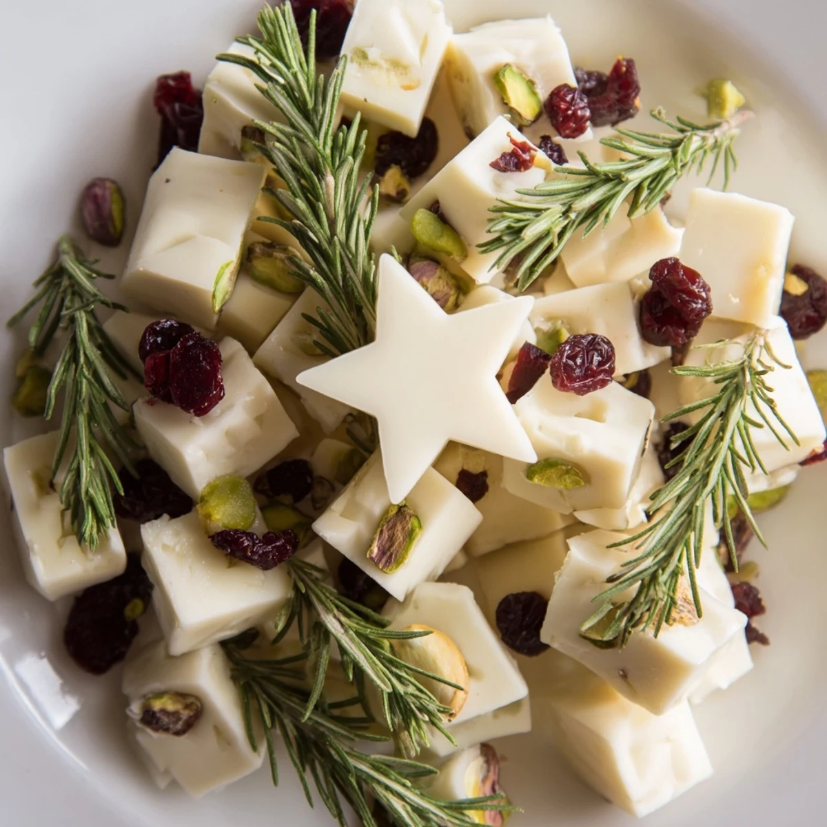 Creamy white cheddar and tart cranberries make this holiday Cranberry White Cheddar Tree delicious.
