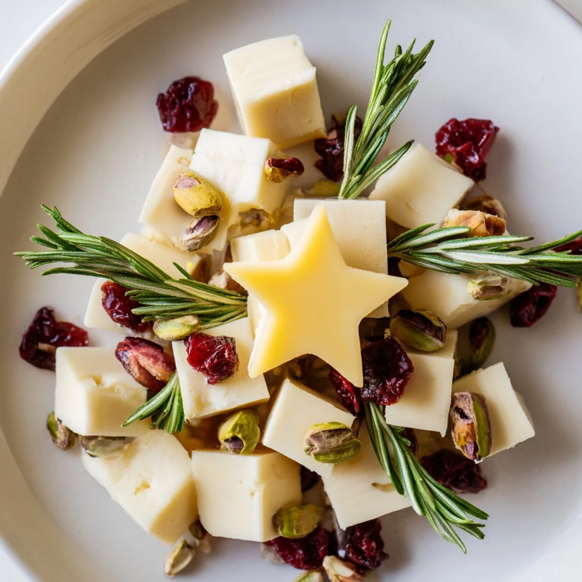 Festive Cranberry White Cheddar Tree: a vibrant appetizer bursting with flavor and texture, perfect for sharing.
