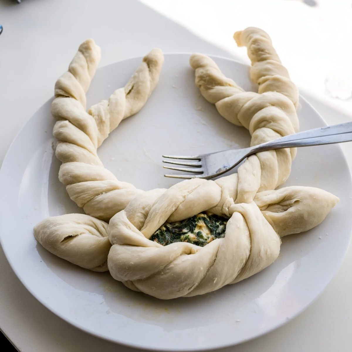 Festive Reindeer Antler Spinach Dip Ring, golden brown and pull-apart, inviting holiday party appetizer.