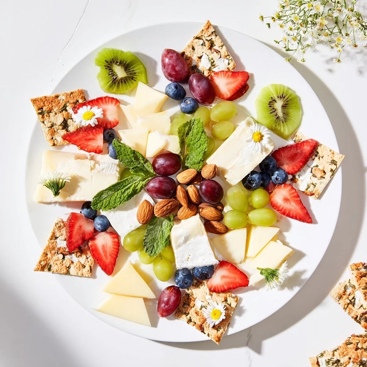 Festive negative space puzzle ready for any party: detailed arrangement of tasty ingredients.