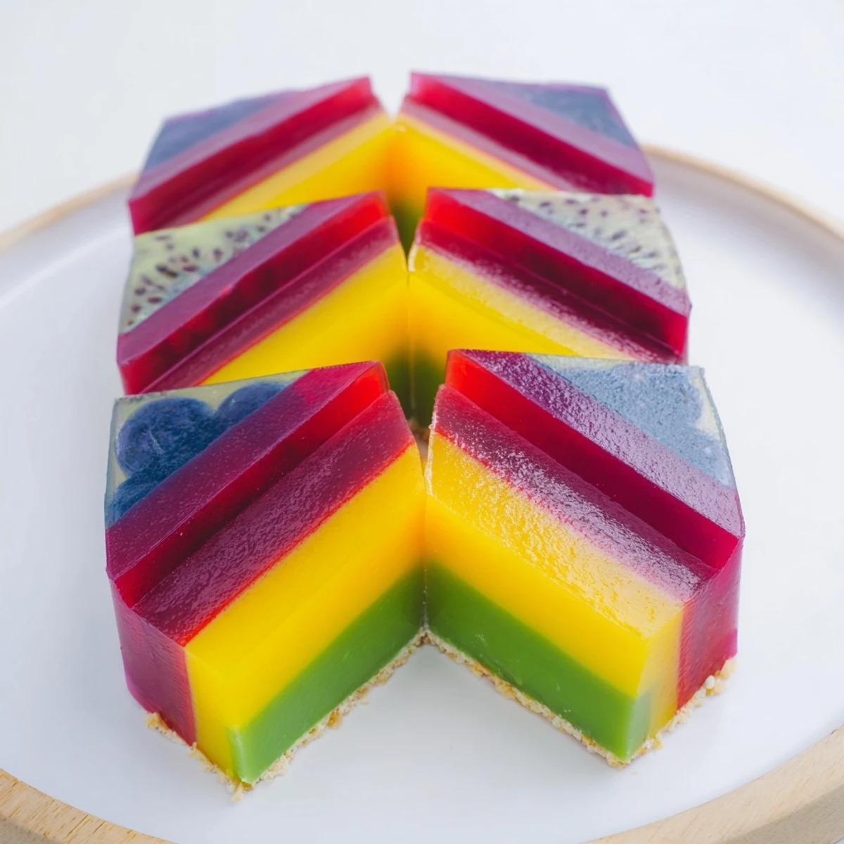 A close-up shot of the vibrant, multi-colored Kaleidoscope, perfect after chilling for several hours.