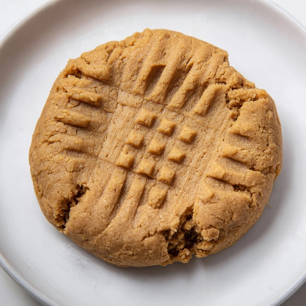Freshly baked flourless peanut butter cookies, golden brown and perfectly cracked for a sweet treat.