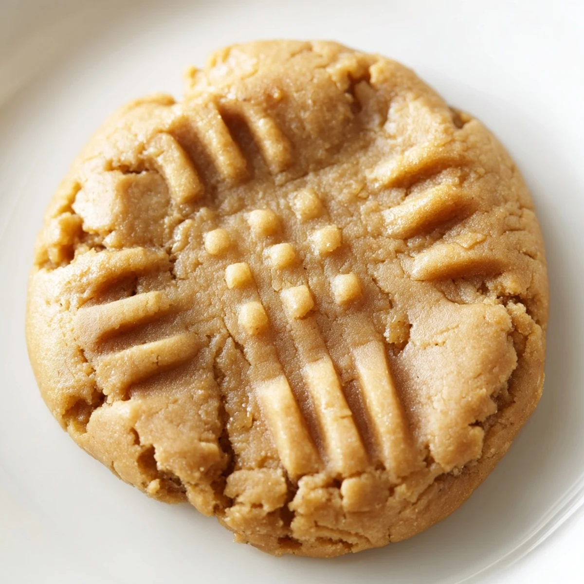 A close-up of delicious flourless peanut butter cookies, ready to be enjoyed, gluten and dairy-free.