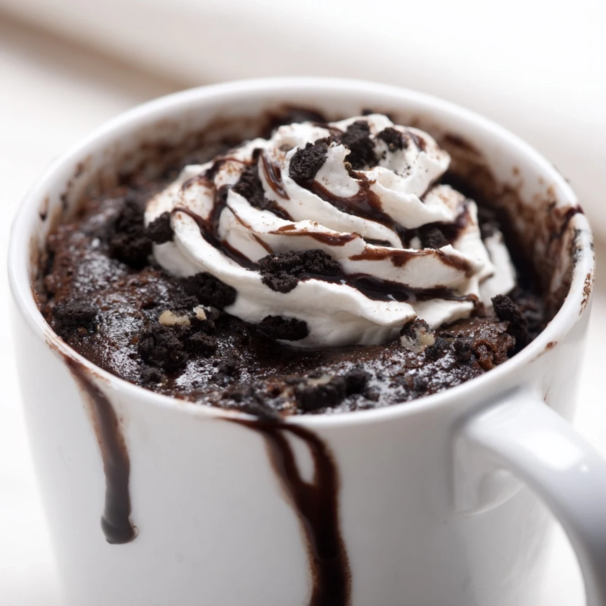 Warm, chocolatey Oreo Mug Cake, perfect for a quick and satisfying dessert in minutes.
