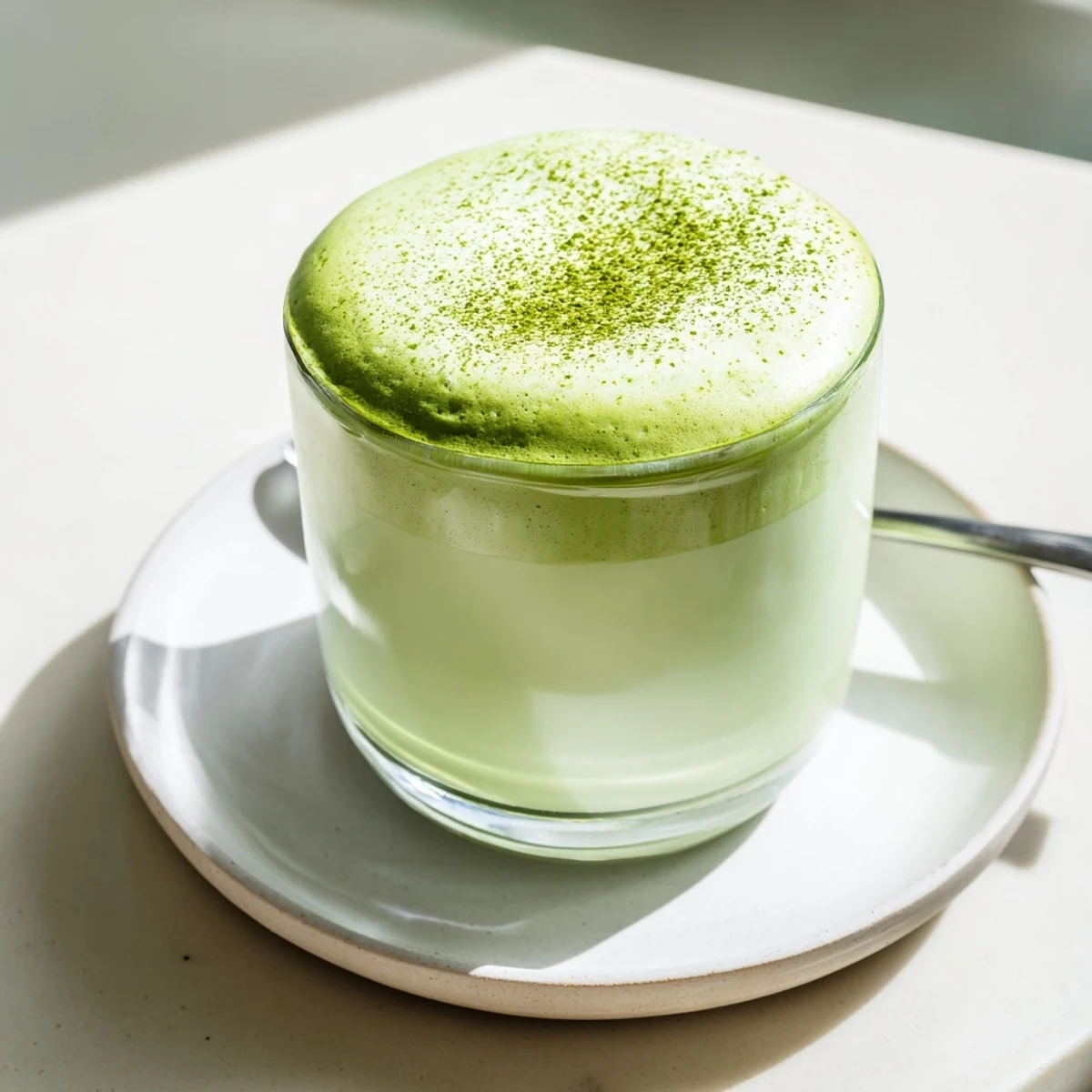 Creamy Matcha Latte Foam