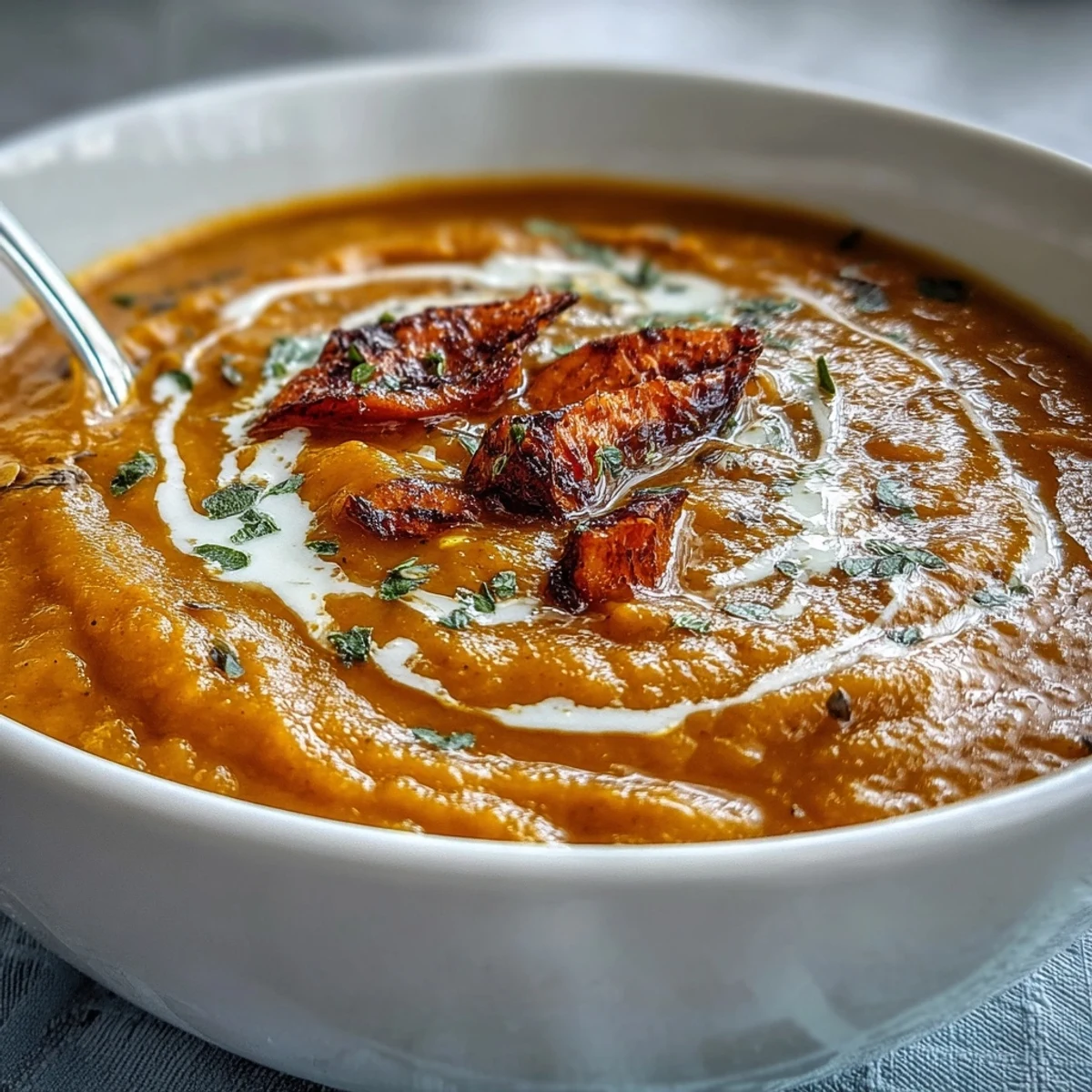 A bowl of Carrot and Lentil Soup next to warm naan bread, perfect for a comforting vegan lunch.