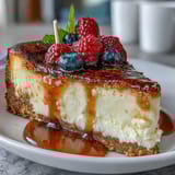 Graduation cheesecake bites with diploma picks, creamy and festive treats topped with fresh berries for a sweet celebration.