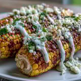 Creamy, tangy elote-style corn on the cob with Cotija cheese, chili, and fresh cilantro—perfect for summer gatherings.