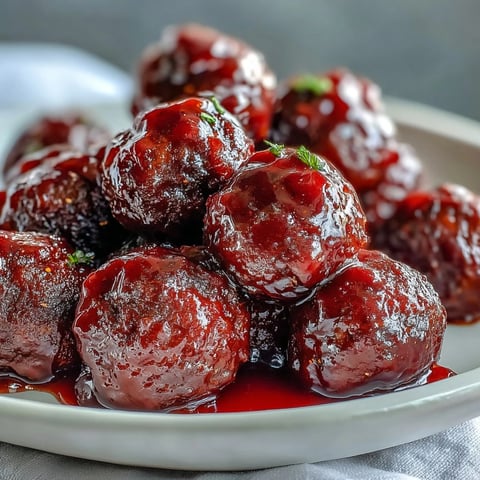 Grape Jelly and Chili Sauce Meatballs simmer in a slow cooker, releasing a sweet and tangy aroma for party appetizers.