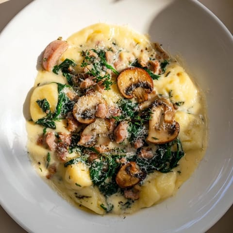 Woodsy Sausage Mushroom Gnocchi