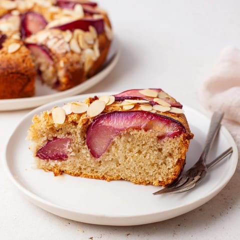 Soft Sweet Plum Almond Cake
