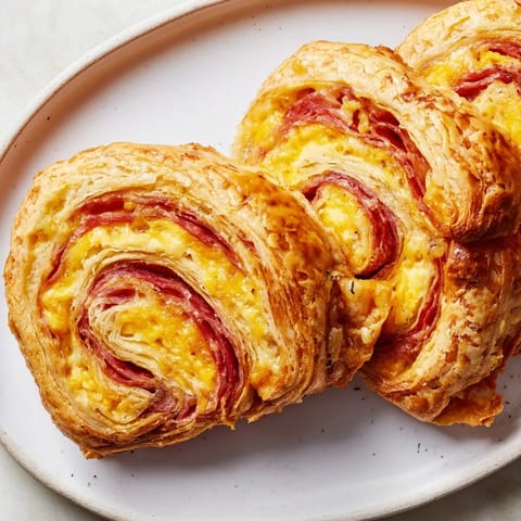 Sliced Cheddar Salami Scrolls