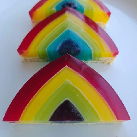 Kaleidoscope vibrant dessert