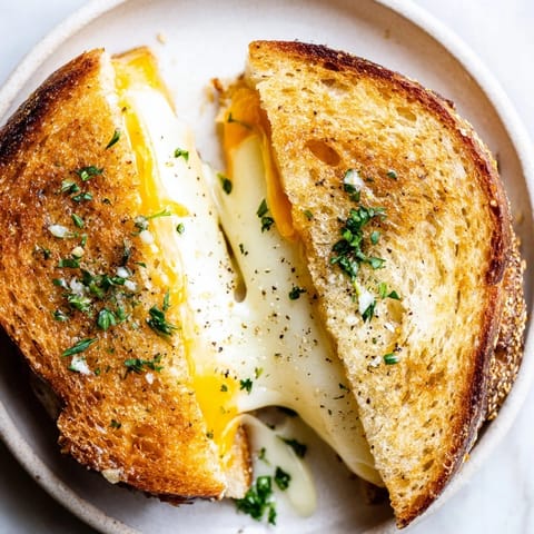 Garlic Butter Mayo Grilled Cheese