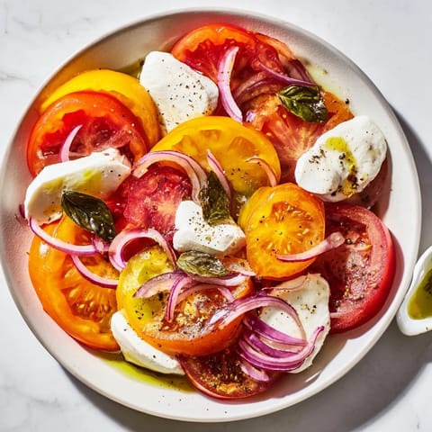 Summer Tomato Salad Basil Oil