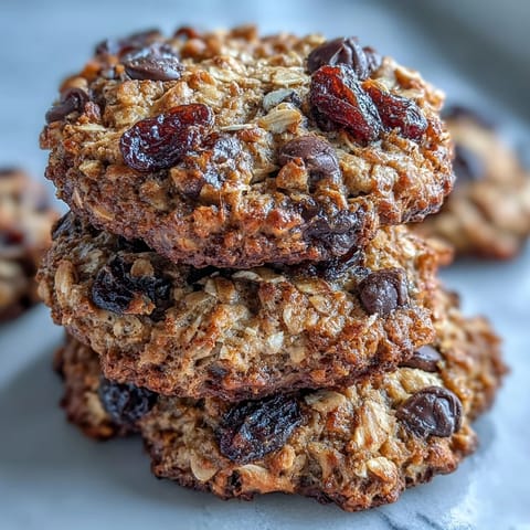 Freshly baked Vegan Banana Oat Breakfast Cookies with cinnamon, golden edges, and chewy centers cooling on a wire rack.