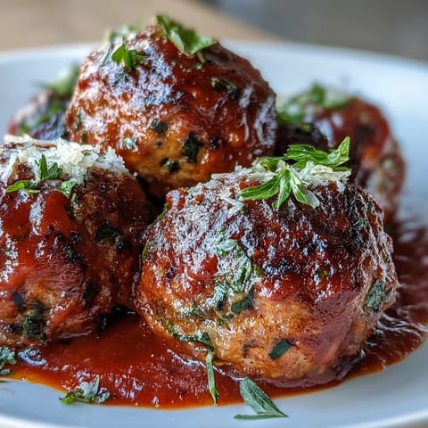 1. Savory turkey meatballs nestled in crisp lettuce wraps, drizzled with zesty homemade marinara for a light, gluten-free meal.