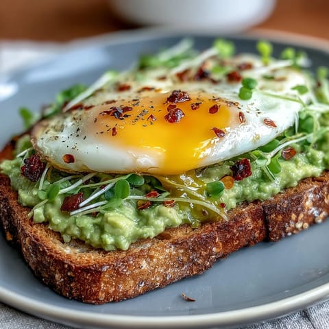 Light Avocado Egg Toast