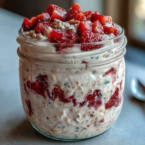 Strawberry Vanilla Protein Oats