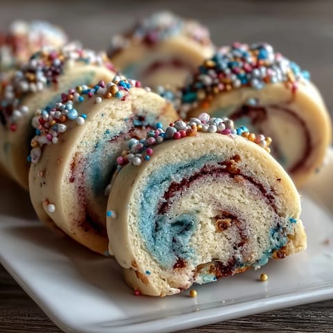Pastel Swirl Birthday Cookies
