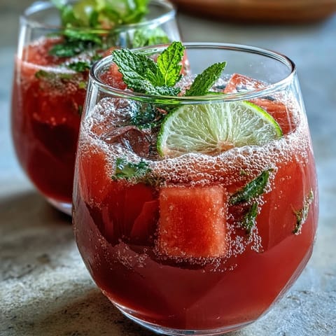 Watermelon Lime Sparkling Punch