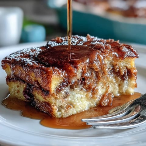 Blueberry Pancake Casserole Baked in the Oven: golden baked pancake squares bursting with juicy blueberries, dusted with powdered sugar and ready for brunch.