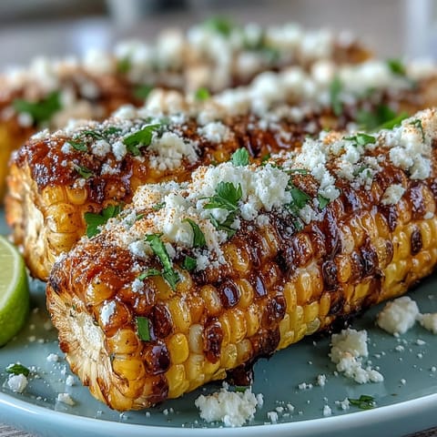 Microwave Elote-Style Corn with Cotija cheese, chili powder, and lime, ready in minutes for a zesty Mexican side.