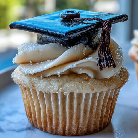 Graduation Cupcakes Black Gold Caps