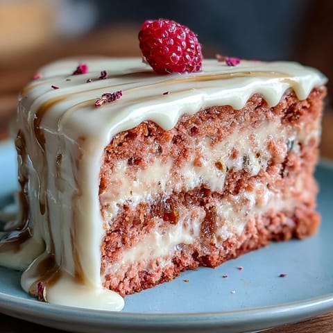 Bridal Shower Rosé Velvet Cake with elegant gold drip, a pink dream.