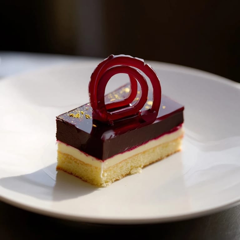 A beautifully constructed The Golden Ratio Shell offers the perfect bite of chocolate mousse and sponge.