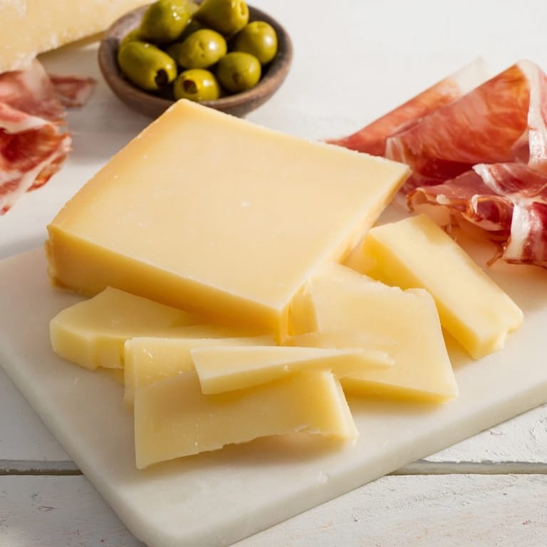 A beautiful close-up of the Minimalism Master cheese board, ready for quick, flavorful enjoyment.