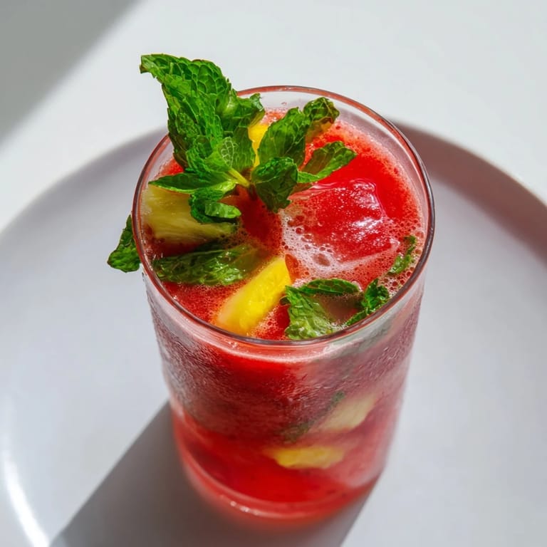 Cool, bubbly DIY fruit refresher drinks, garnished with mint — a delightful beverage to enjoy.