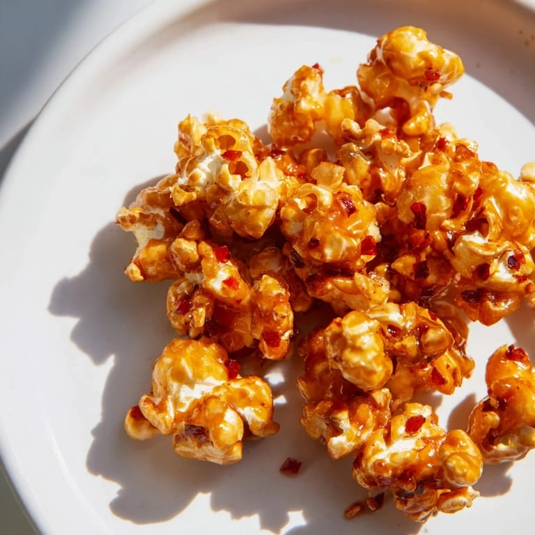 Delicious, homemade hot honey butter popcorn, a delightful snack with a sweet and spicy kick.