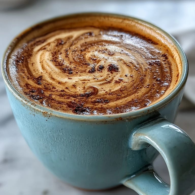 Frothy, creamy Hojicha Latte with Vanilla Extract in a glass mug, topped with delicate foam and ready to sip. 