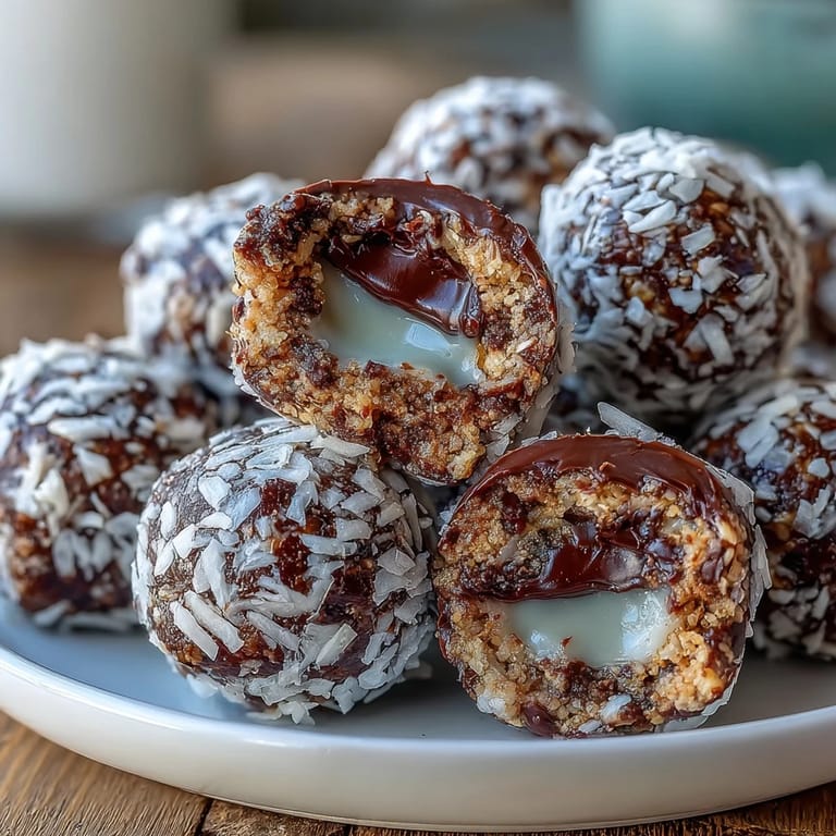 Sweet and chewy Moose Bites made with chocolate chips and coconut, perfect for parties.