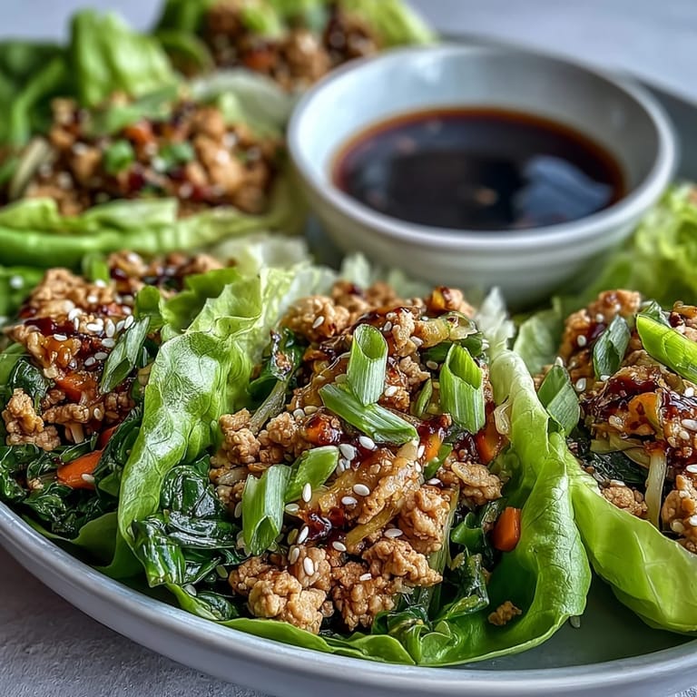 Spoon the warm Potsticker-Inspired Chicken Lettuce Boats into your mouth with a side of punchy, glossy dipping sauce.