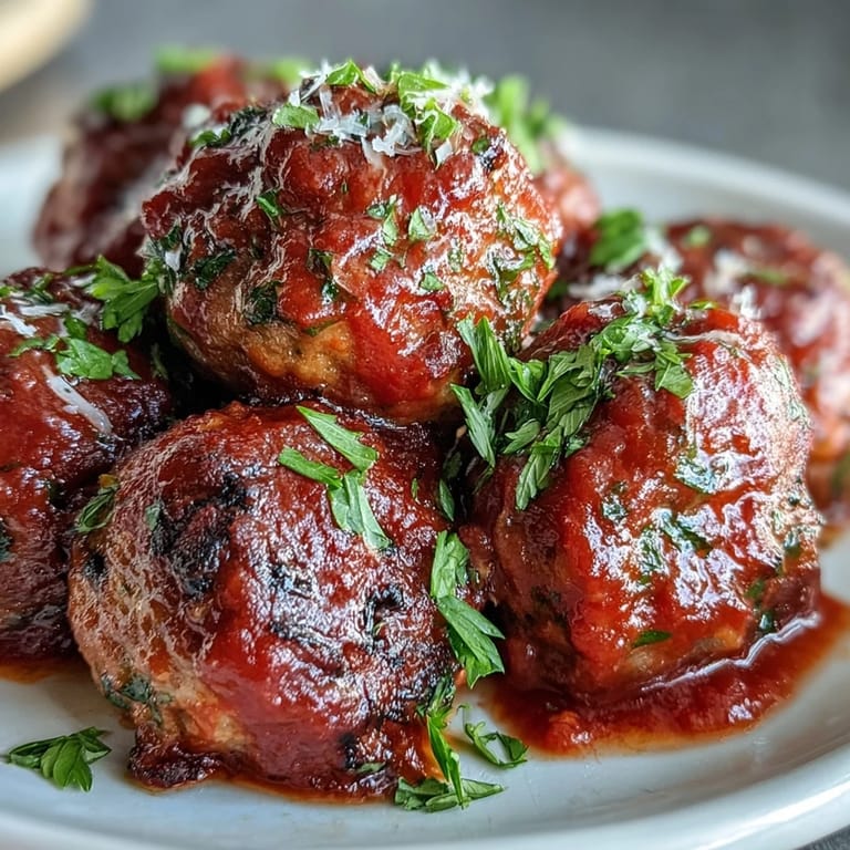 2. Juicy turkey meatballs baked to perfection, served in fresh lettuce cups and topped with rich marinara sauce for a healthy twist.