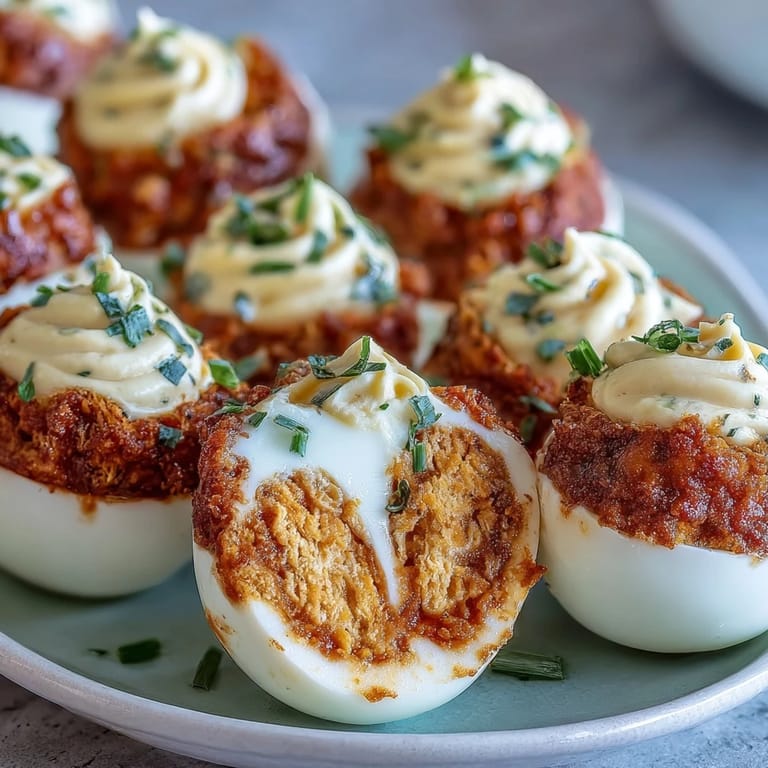 Cute baby chick deviled eggs with yellow yolk filling, carrot beaks, and feet, served on a festive platter.