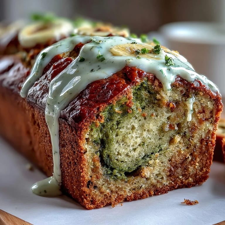 Ripe bananas and earthy matcha blend into a tender loaf, offering a unique twist on classic banana bread.  