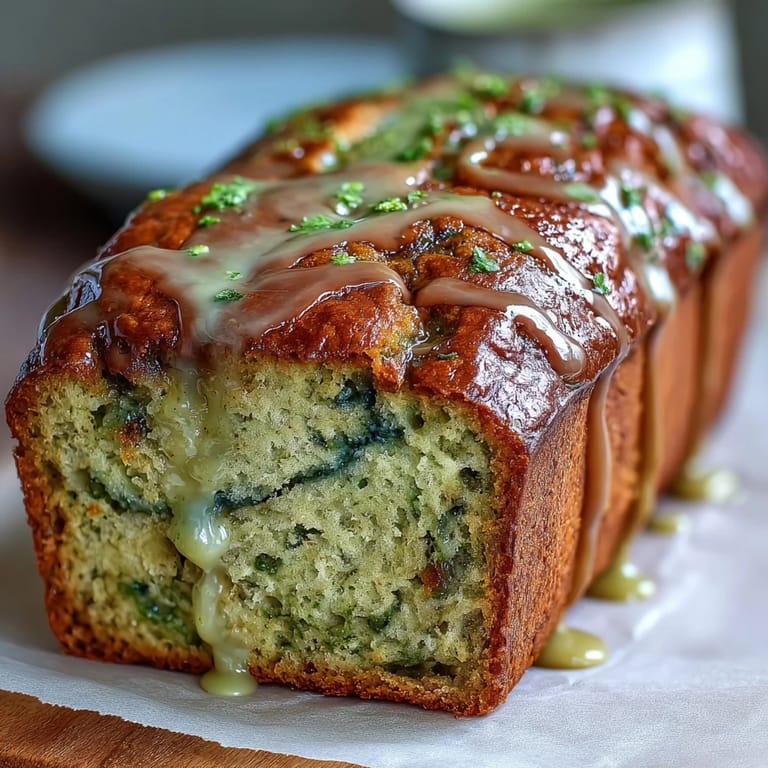 Swirled matcha and banana batter creates a beautiful marbled effect in this easy, vegetarian-friendly quick bread.