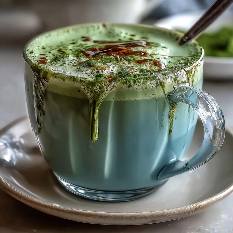 Frothy matcha oat milk latte, a healthy vegan pick-me-up drink.