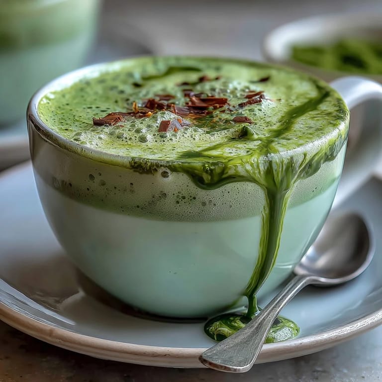 Enjoy this easy, dairy-free matcha oat milk latte, perfectly smooth green.