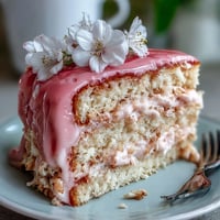 Spring Ombre Cake in pastel pink and yellow, with smooth buttercream layers and delicate gradient frosting.  